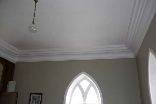 West Cornice Moulding Sunday School Room - Shown after Repair
