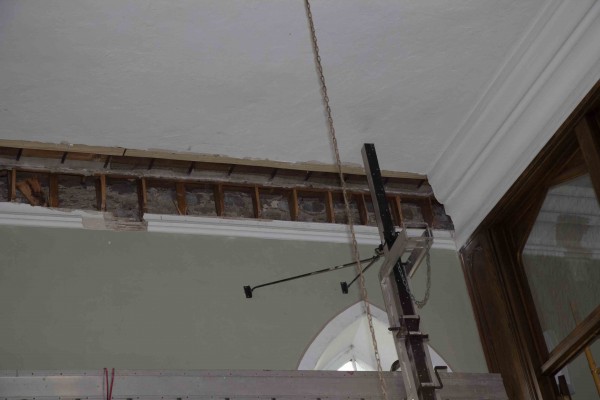 West Cornice Moulding Removed